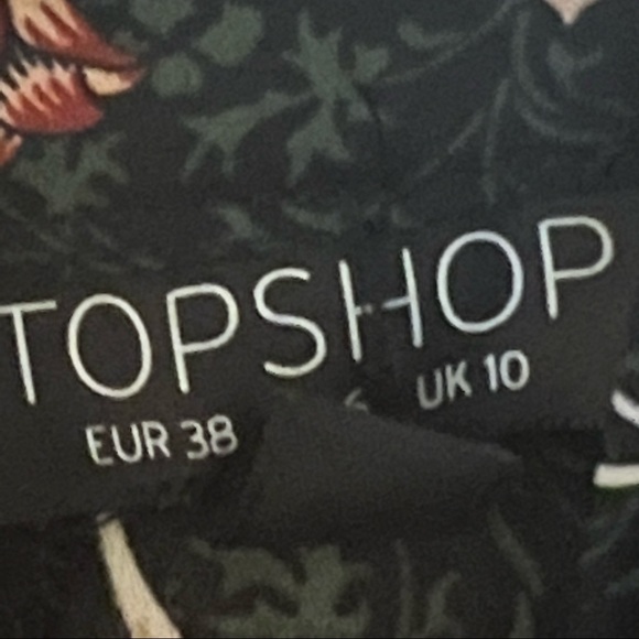 TOPSHOP Woodland Latticed Waist Midi - Picture 3 of 8